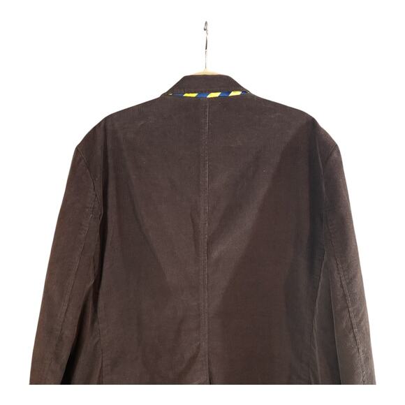 Club Room 2-Button Single-breasted Corduroy Blazer in Brown Preppy Men's XL - Picture 5 of 7